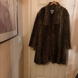 Marvin Richards Leopard Print Teddy Jacket